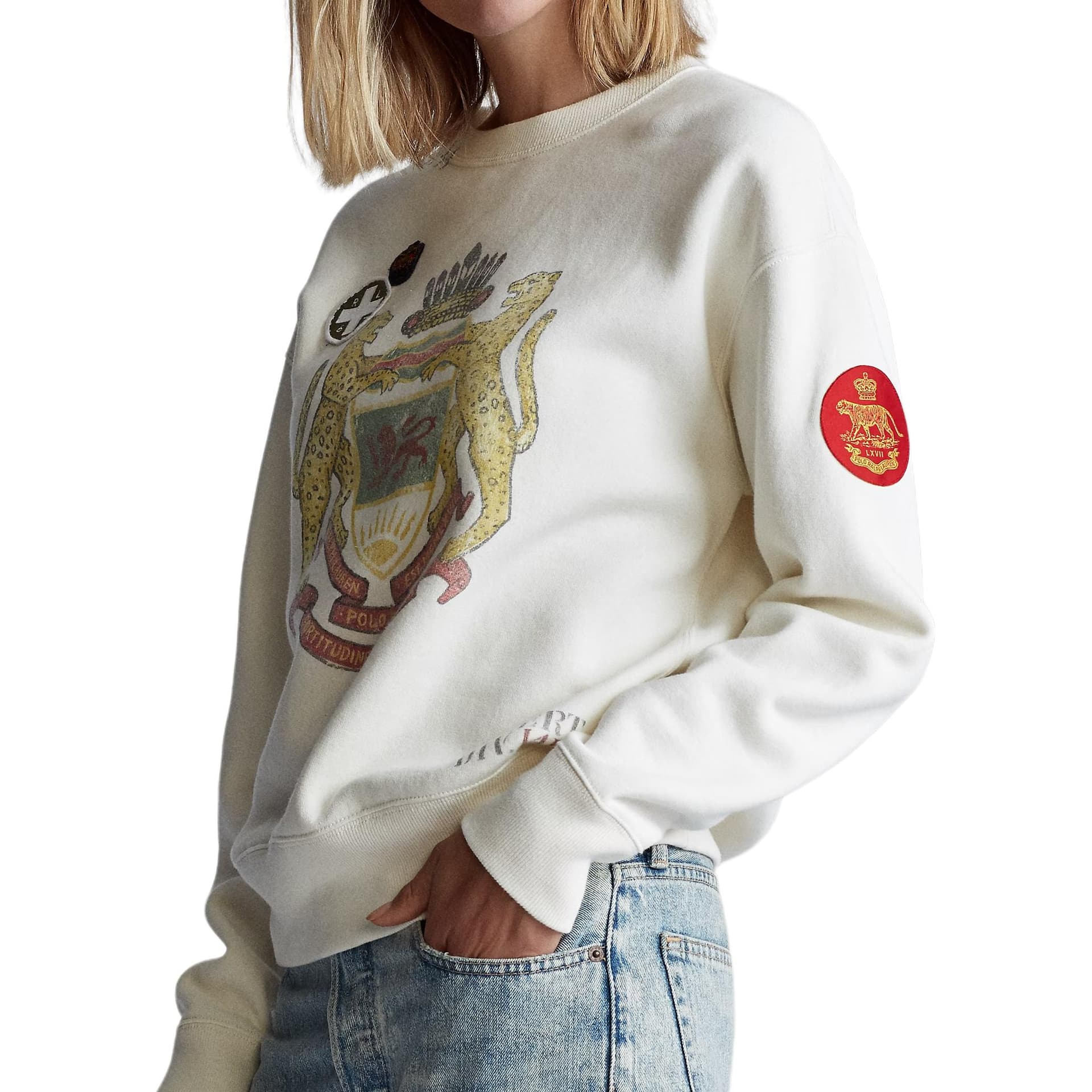 Худи Polo Ralph Lauren Толстовка Свободный покрой Женские Экрю - изображение 4