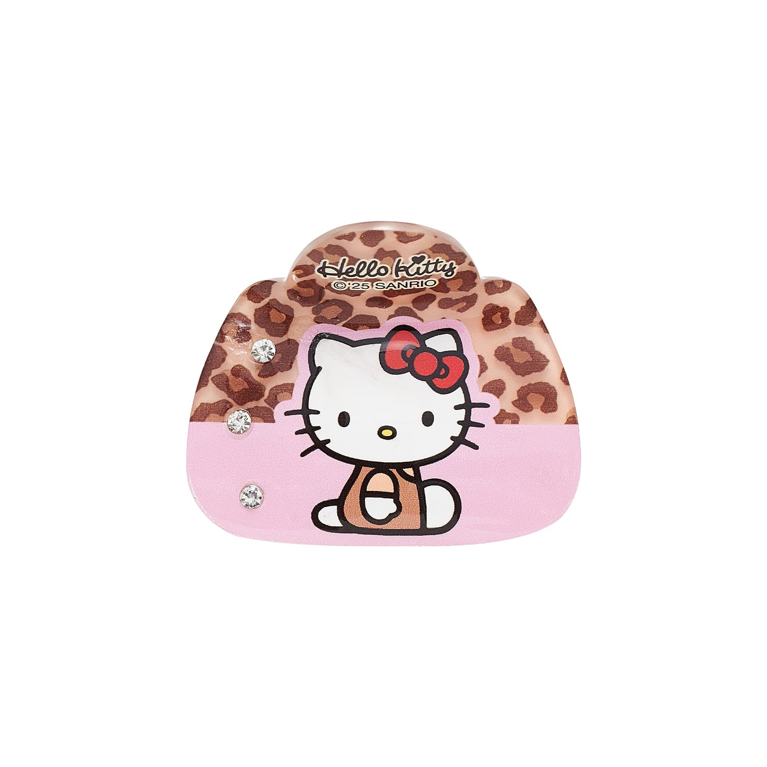 Заколка Sanrio Hello Kitty розовый леопардовый принт гавайский мультяшный рисунок милый освежающий привлекательный заколка для волос - изображение 1
