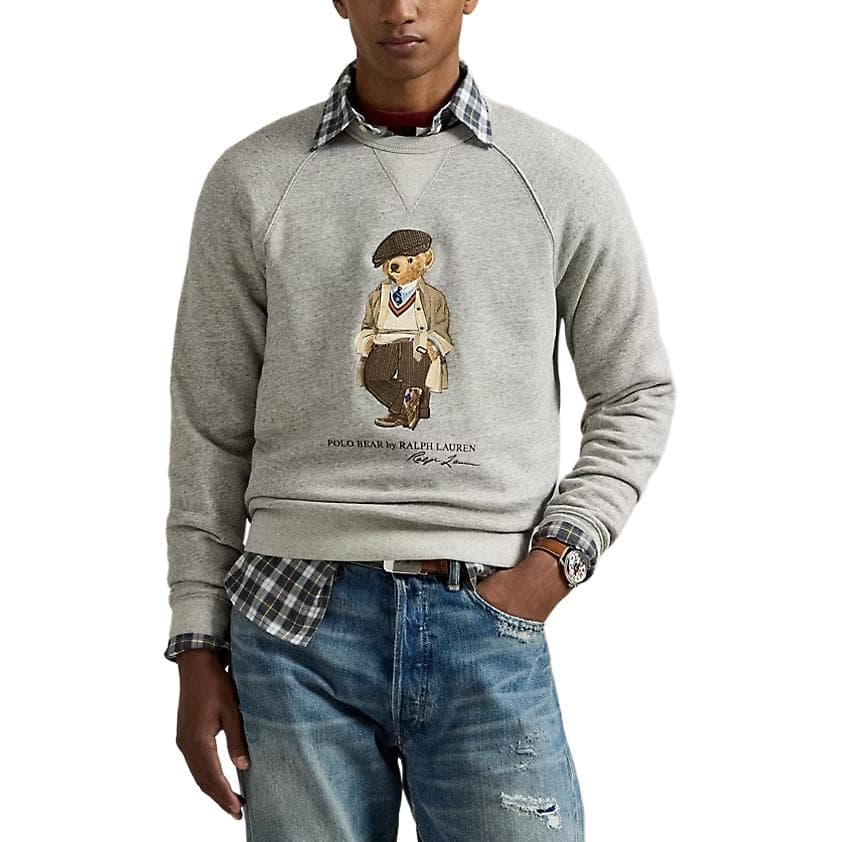 Худи Polo Ralph Lauren Polo Bear FW25 Толстовка Мужской Серый - изображение 3