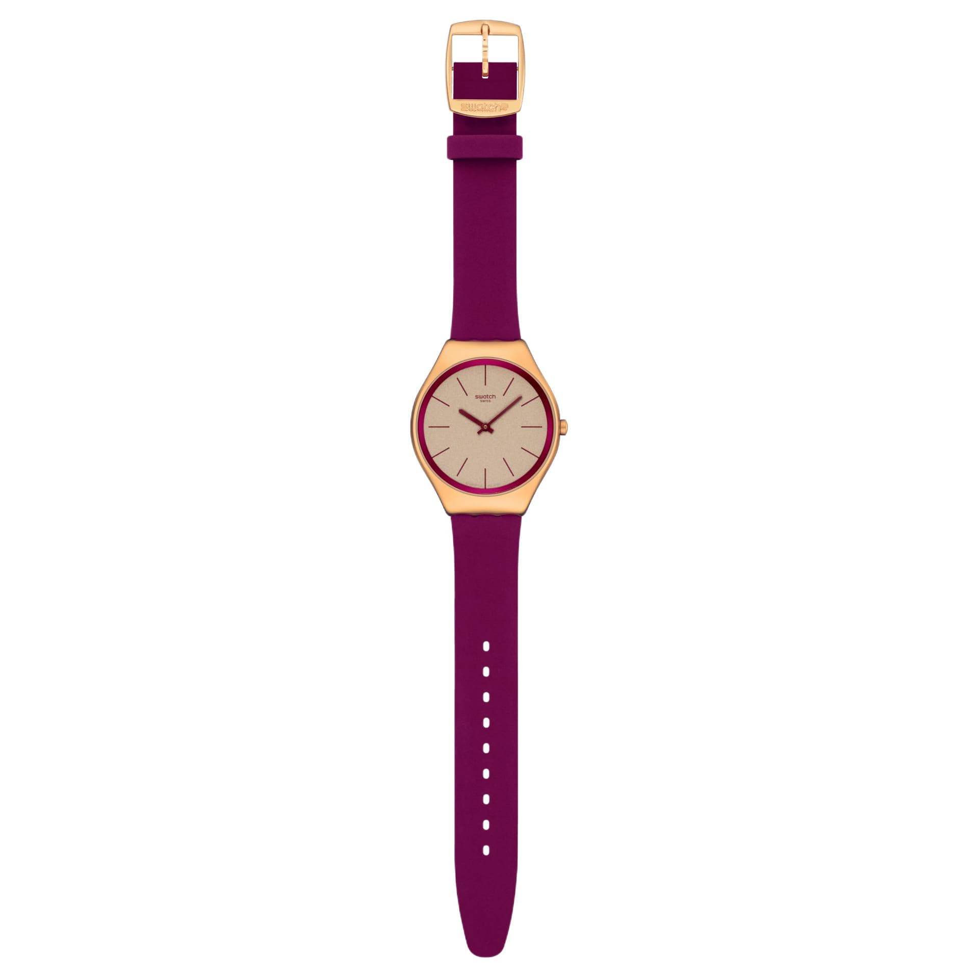 Часы Swatch Holiday Collection Кварцевый механизм 30 м водонепроницаемость унисекс часы 38 мм золотой циферблат - изображение 2