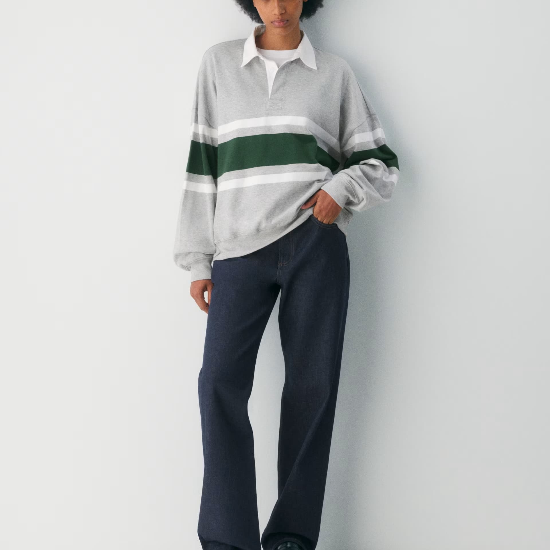 ARITZIA FW25 MIGHTY Хлопковый™ Lomu Длинный рукав Поло Женское - изображение 2