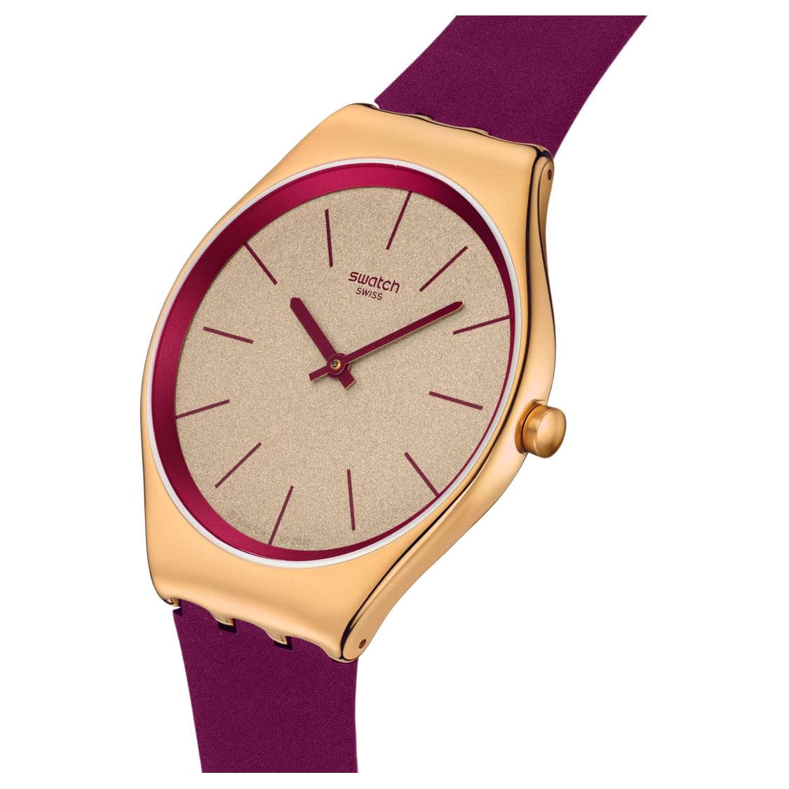 Часы Swatch Holiday Collection Кварцевый механизм 30 м водонепроницаемость унисекс часы 38 мм золотой циферблат - изображение 3