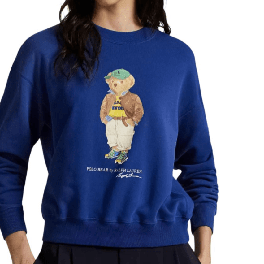 Худи Polo Ralph Lauren Polo Bear Толстовка Свободный крой Женский Синий - изображение 2