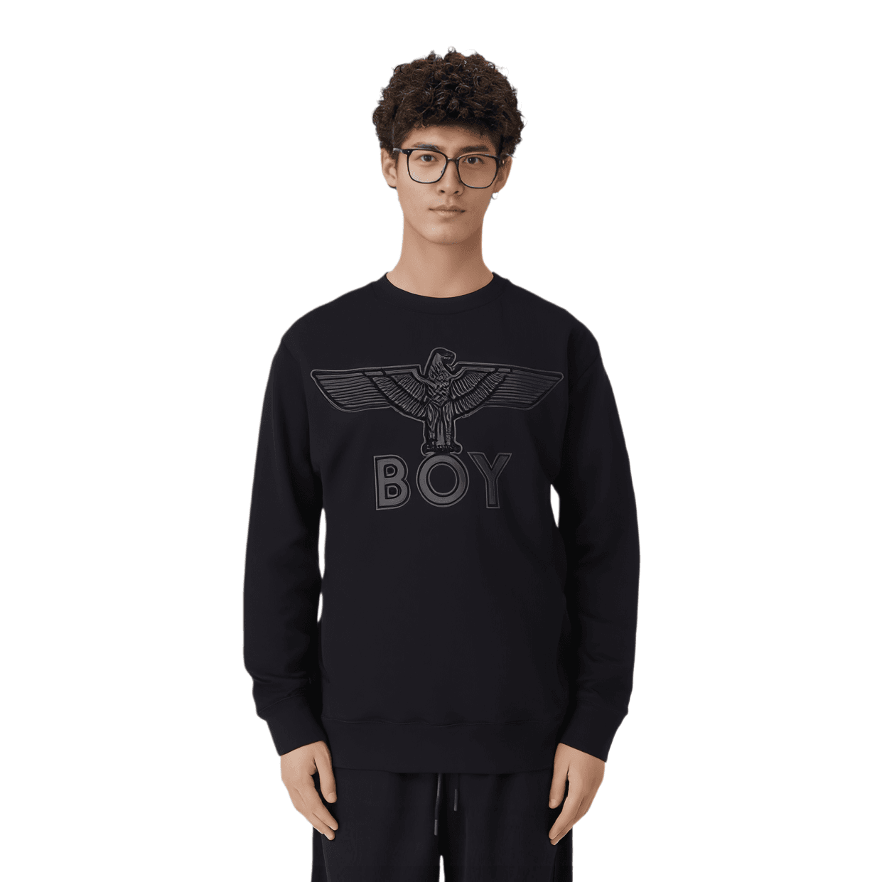 Кофта Boy London Loose Fit Logo Crewneck Sweatshirt Black - изображение 3