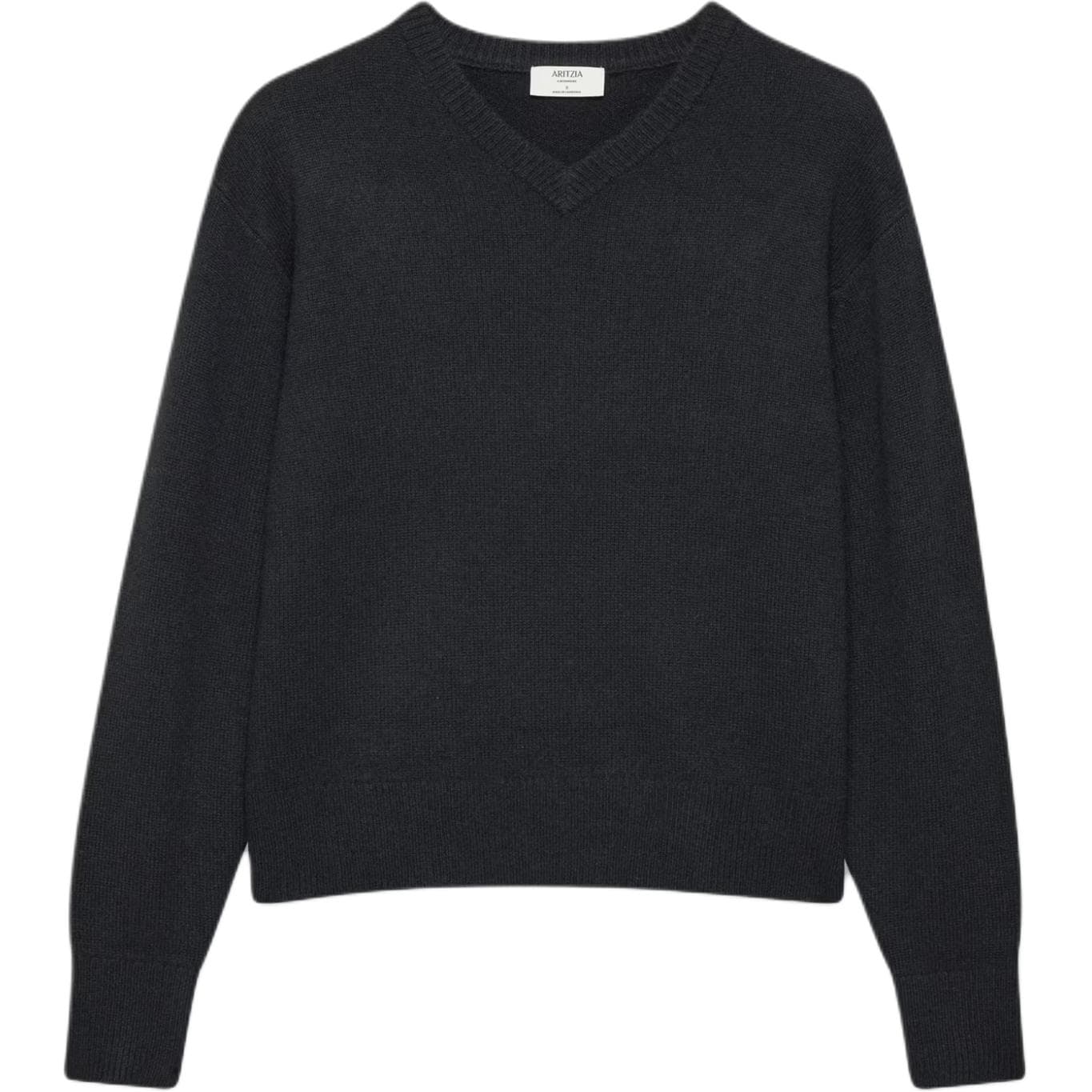 Aritzia Fw25 Essential Плюшевый свитер с круглым узором свободный с V-образным вырезом - изображение 1