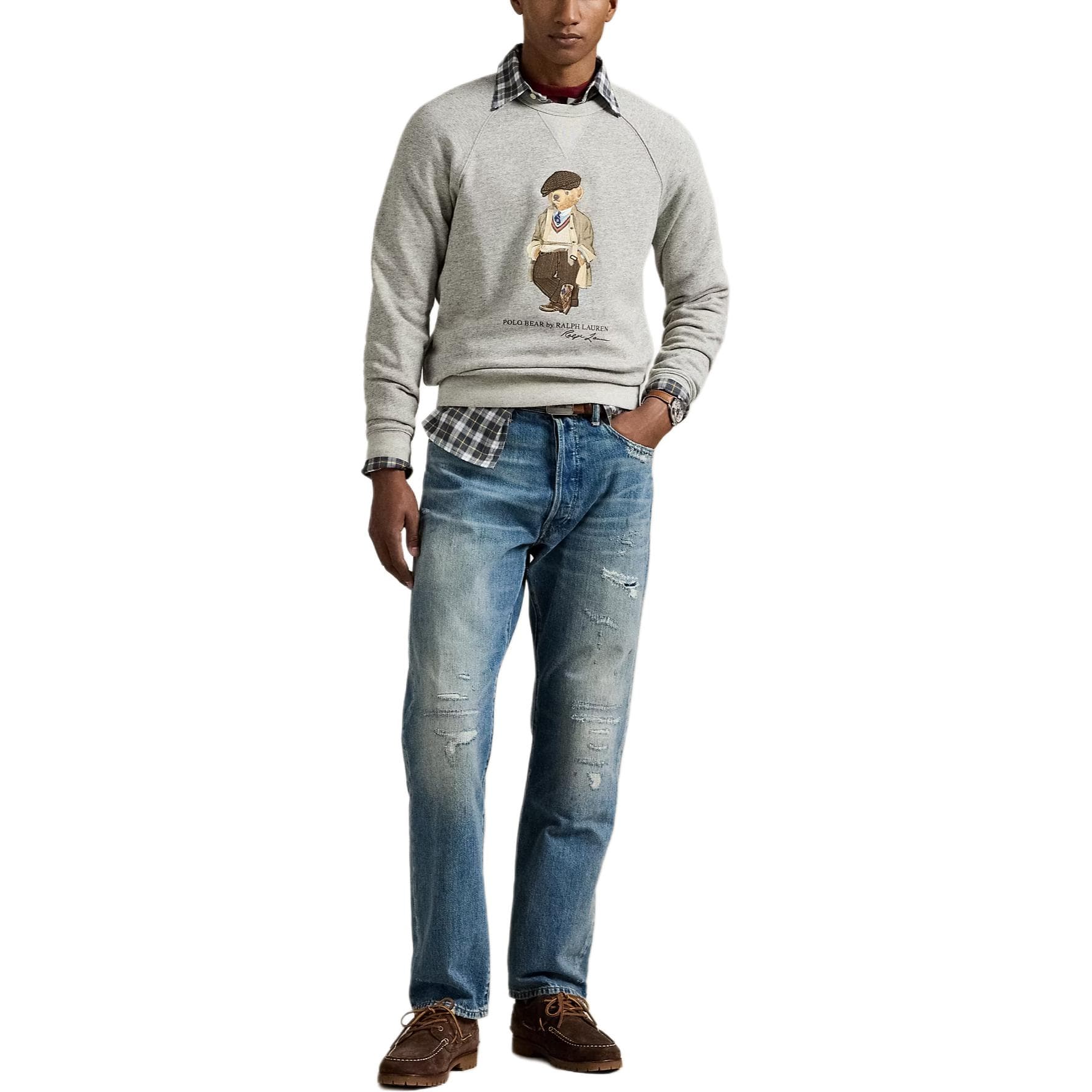 Худи Polo Ralph Lauren Polo Bear FW25 Толстовка Мужской Серый - изображение 2
