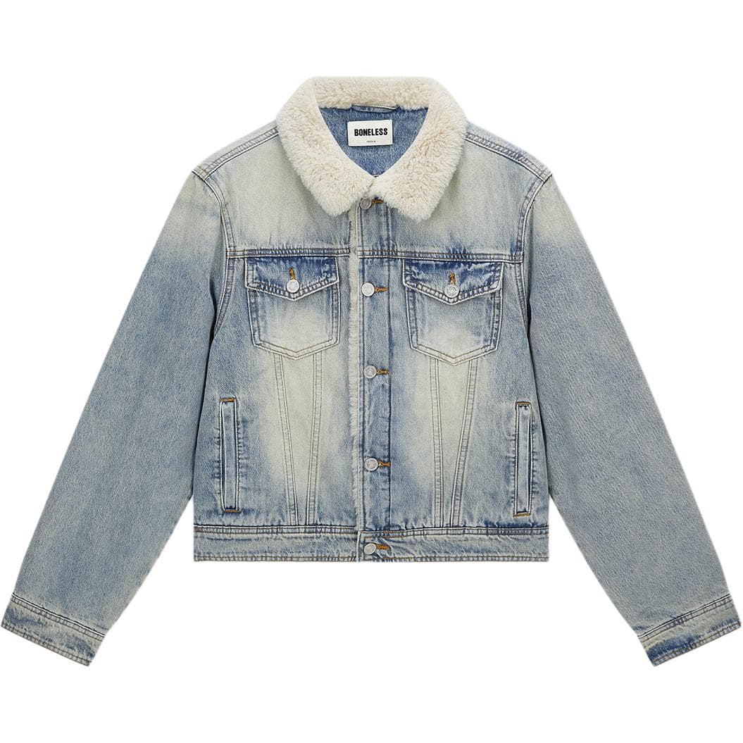 BONELESS Cut Vintage Blue Women's Denim Jackets - изображение 1