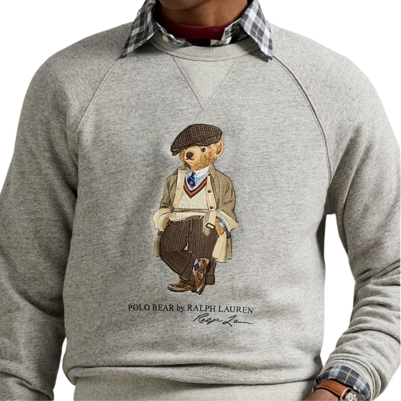 Худи Polo Ralph Lauren Polo Bear FW25 Толстовка Мужской Серый - изображение 5