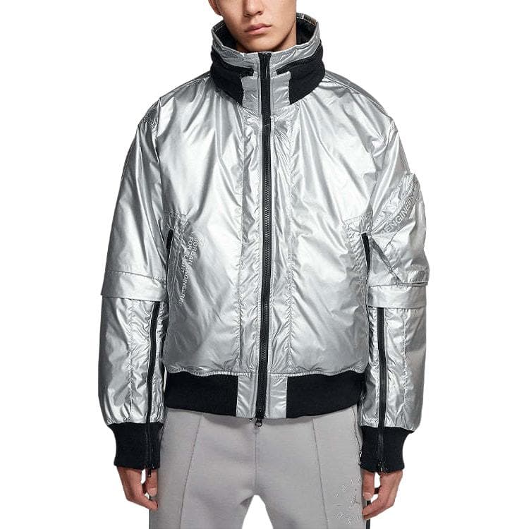Зимняя куртка Jordan 23 Engineered MA-1 Silver - изображение 4