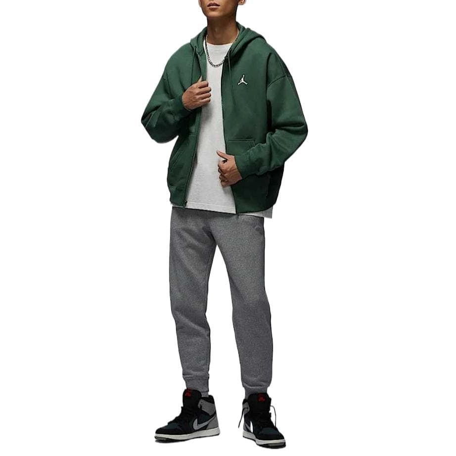 Худи Jordan Brooklyn Fleece OVERSIZED Мужская уютная флисовая толстовка Пихтовый зеленый/Парусно-белый - изображение 2