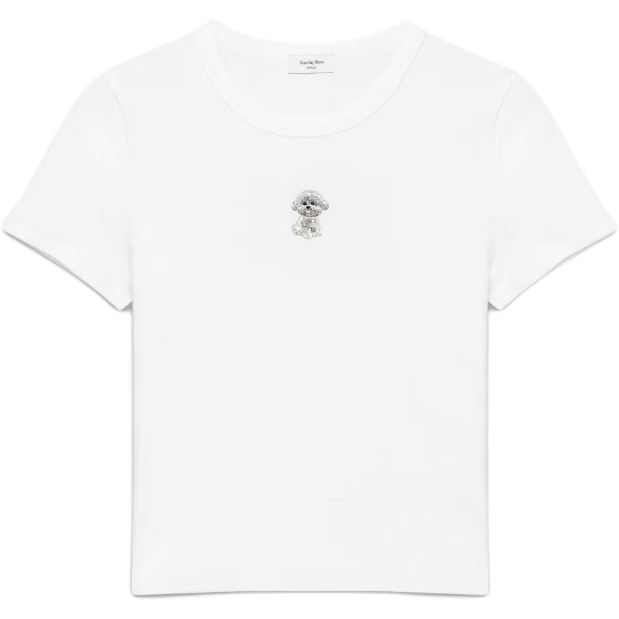 Футболка ARITZIA BRT Белый SLV CRM DG Белый щенок Женские T Рубашки - изображение 1