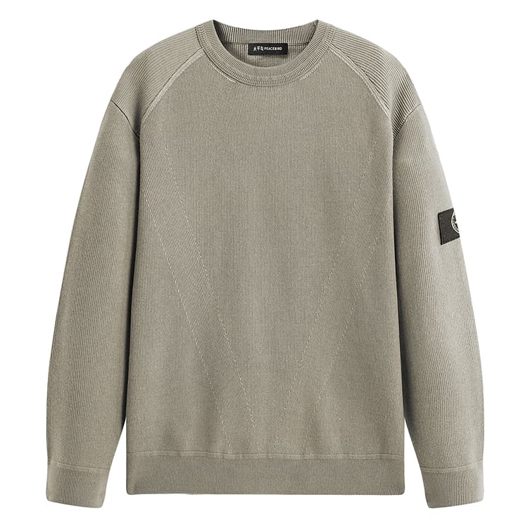Кофта PEACEBIRD MEN Linen Fiber Gray Green Men's Sweaters PEACEBIRD MEN Лен Волокно Серый Зеленый Мужские Свитера - изображение 1