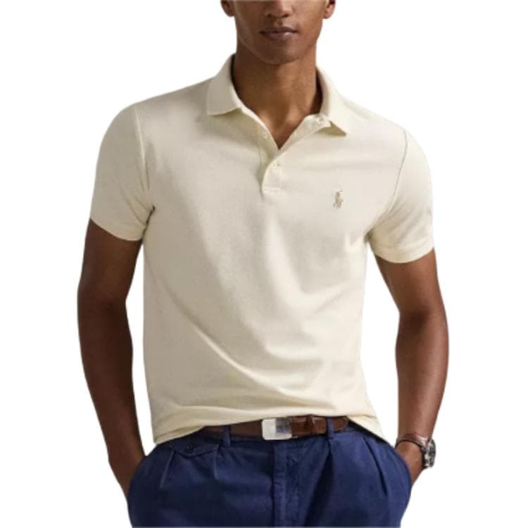Поло Polo Ralph Lauren Поло Классическая версия Мужской Кремы - изображение 2