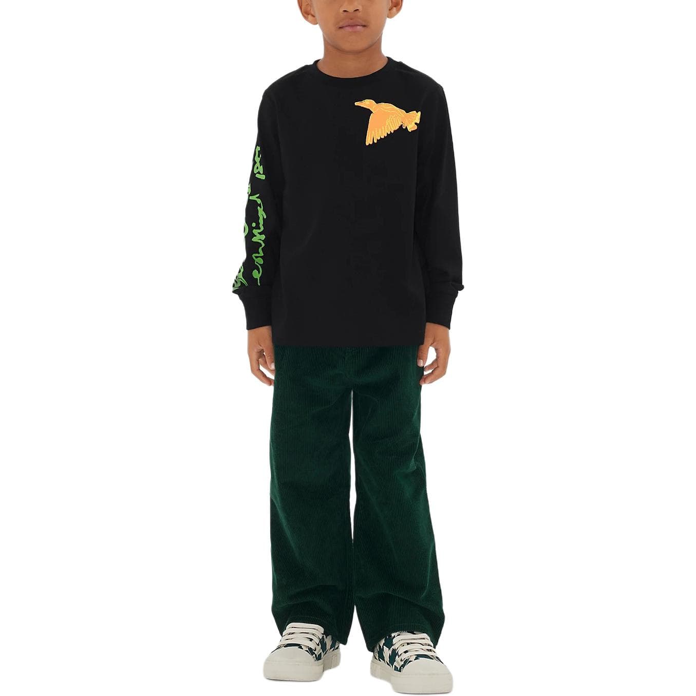 Кофта Burberry Kids Cartoon Print Crewneck Long Sleeve T-Shirt Black - изображение 3