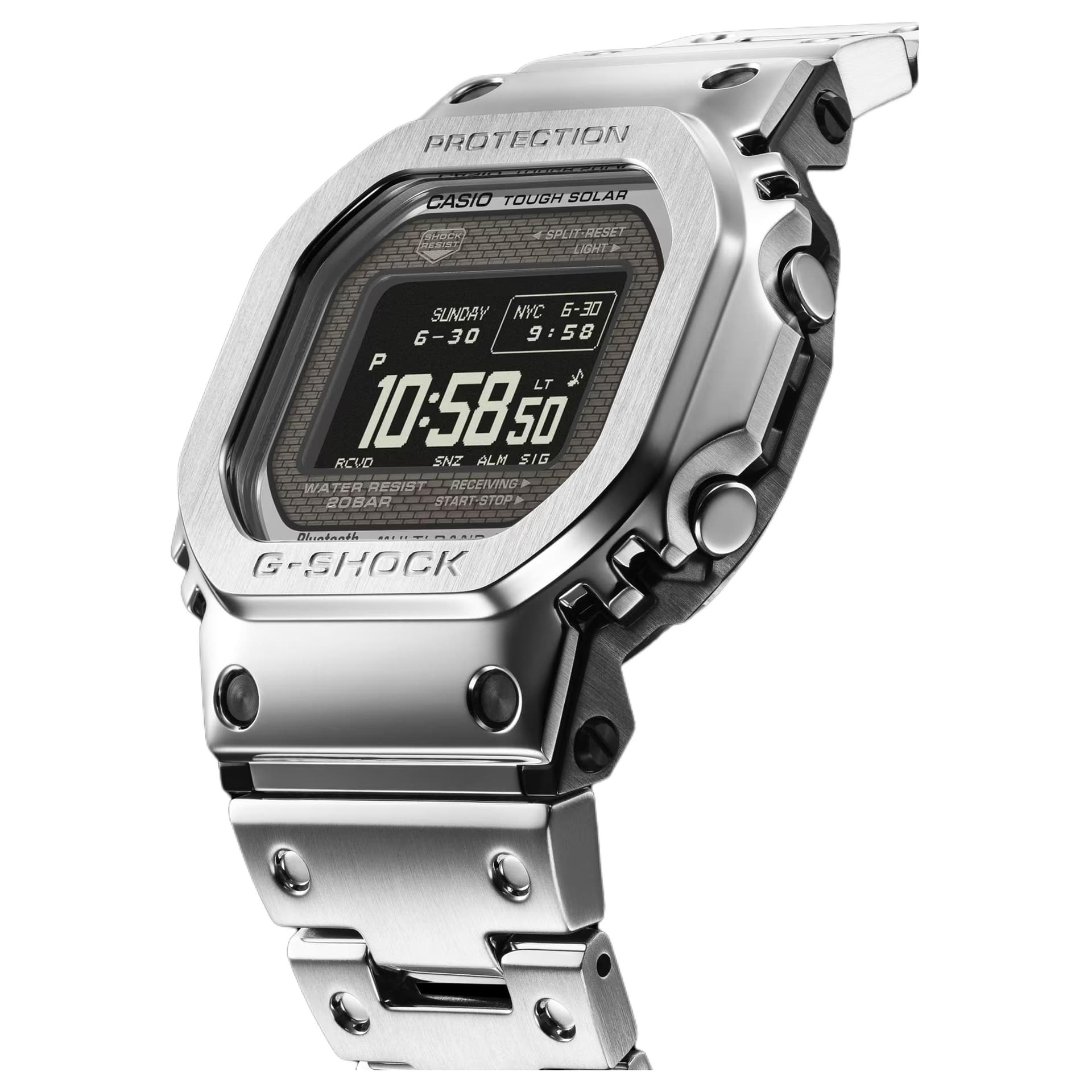 Часы CASIO 5000 Collection Bluetooth Wave Solar Кварцевый механизм Нержавеющая сталь Шнуровка Часы Мужские часы - изображение 3