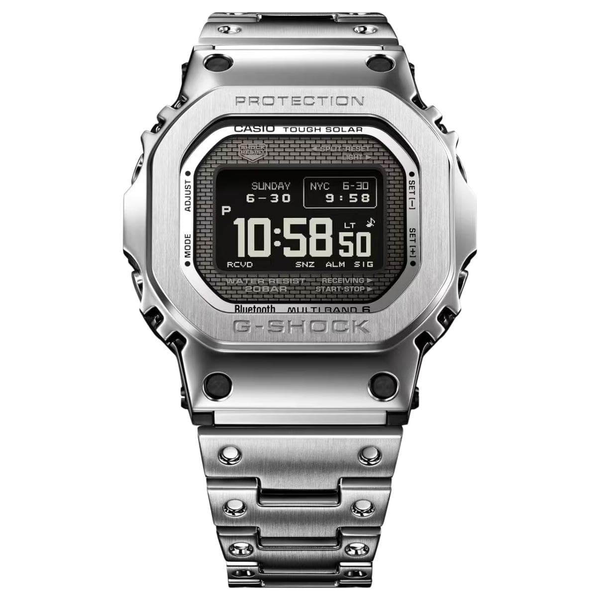 Часы CASIO 5000 Collection Bluetooth Wave Solar Кварцевый механизм Нержавеющая сталь Шнуровка Часы Мужские часы - изображение 2