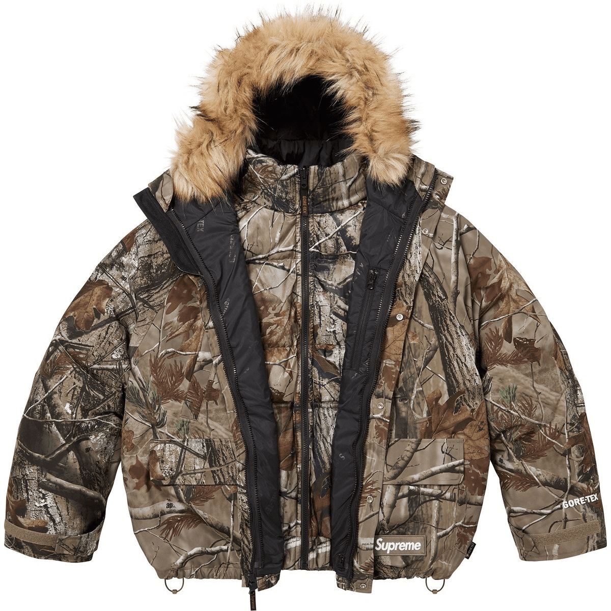 Куртка Supreme FW25 WEEK12 2-в-1 Gore TEX Парка + Двусторонняя куртка с наполнителем 700 Унисекс - изображение 2