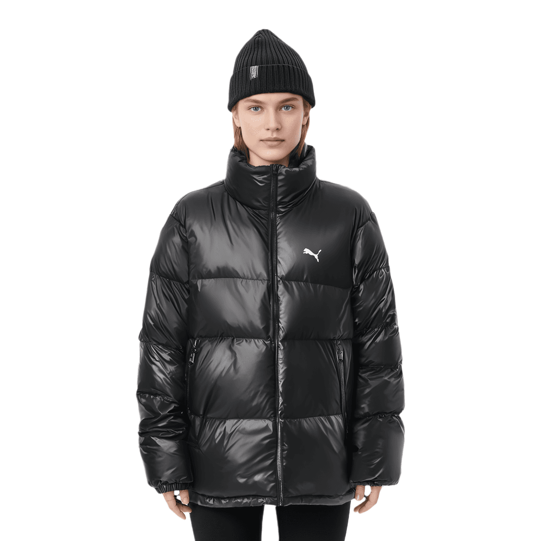 PUMA Стеганый хлопковый пуховик женский черный - изображение 3