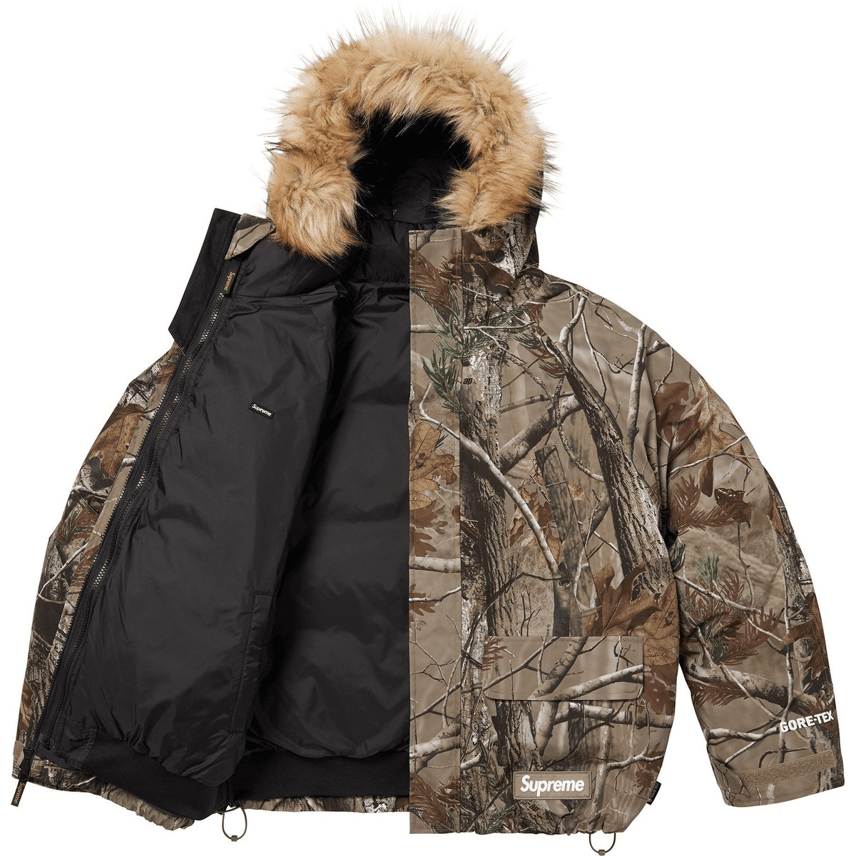 Куртка Supreme FW25 WEEK12 2-в-1 Gore TEX Парка + Двусторонняя куртка с наполнителем 700 Унисекс - изображение 3