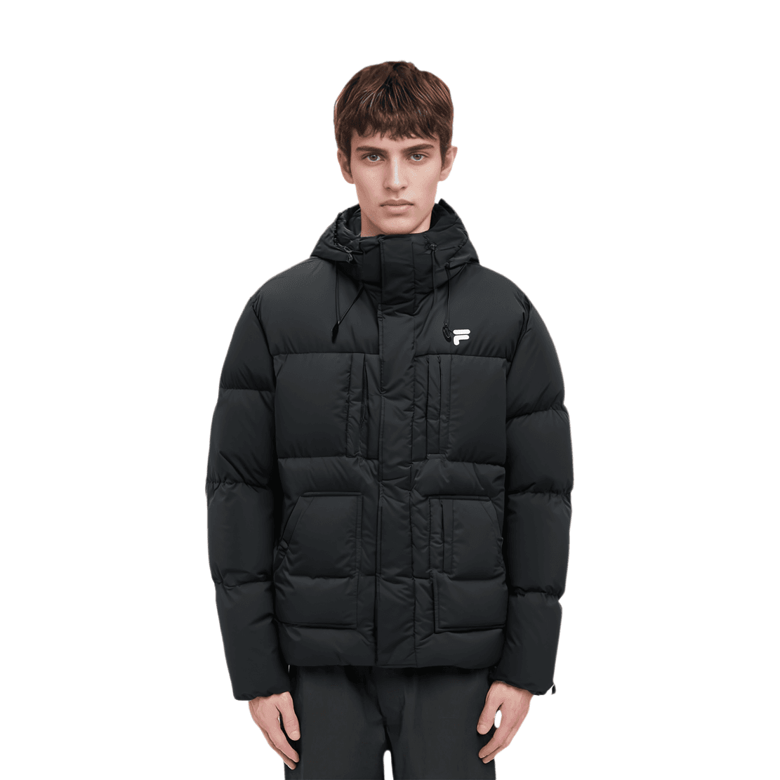 Зимняя куртка FILA FUSION QRFUSION Life Пуховик Мужской Глубокий Черный - изображение 3