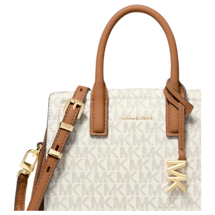 Сумка MICHAEL KORS Laila Искусственная кожа Сумка Мини Женская Ванильный Белый и Коричневый Желудь - изображение 4