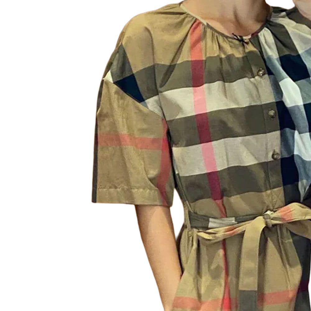 Платье Платье с короткими рукавами Burberry SS25 Женское Коричневое - изображение 6