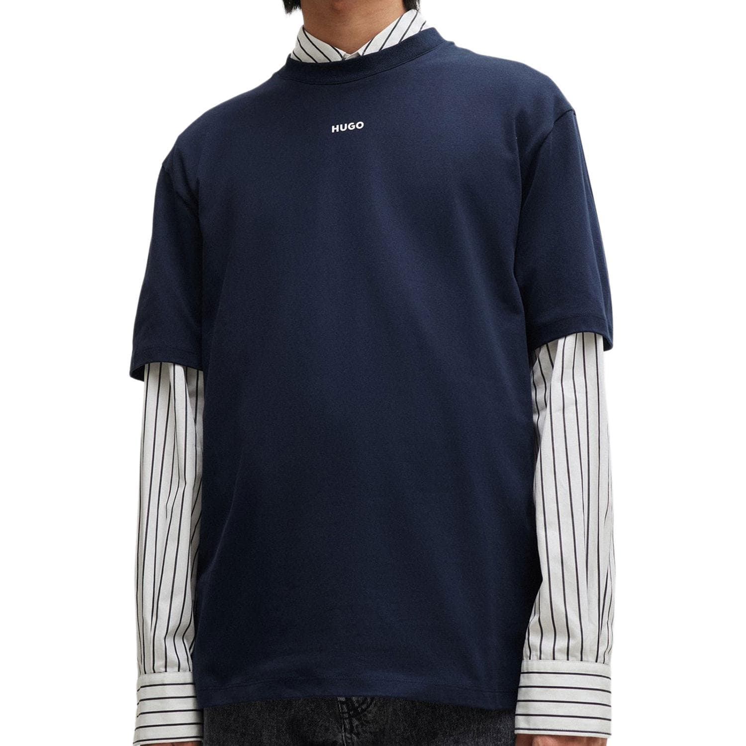 Футболка HUGO BOSS Cotton-Jersey Relaxed-Fit T-Shirt With Logo Print T - изображение 4
