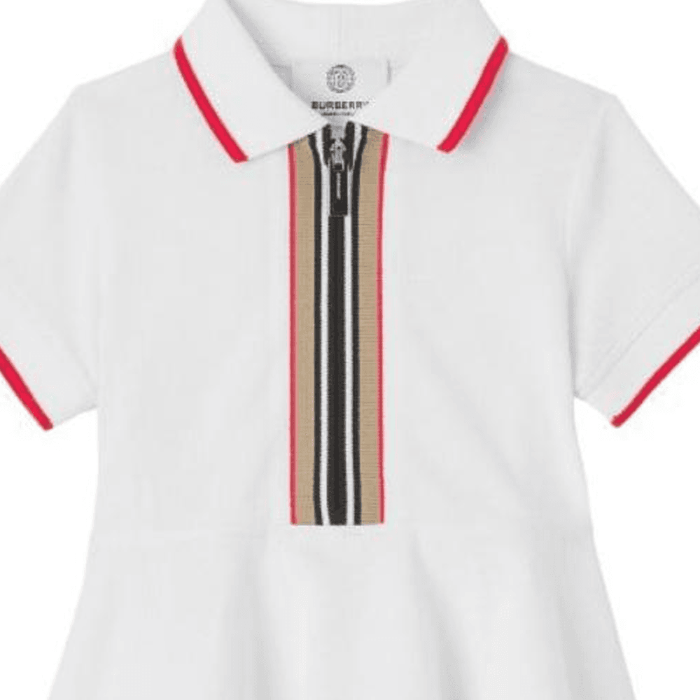 Платье Платье с короткими рукавами для женщин белое Burberry - изображение 3
