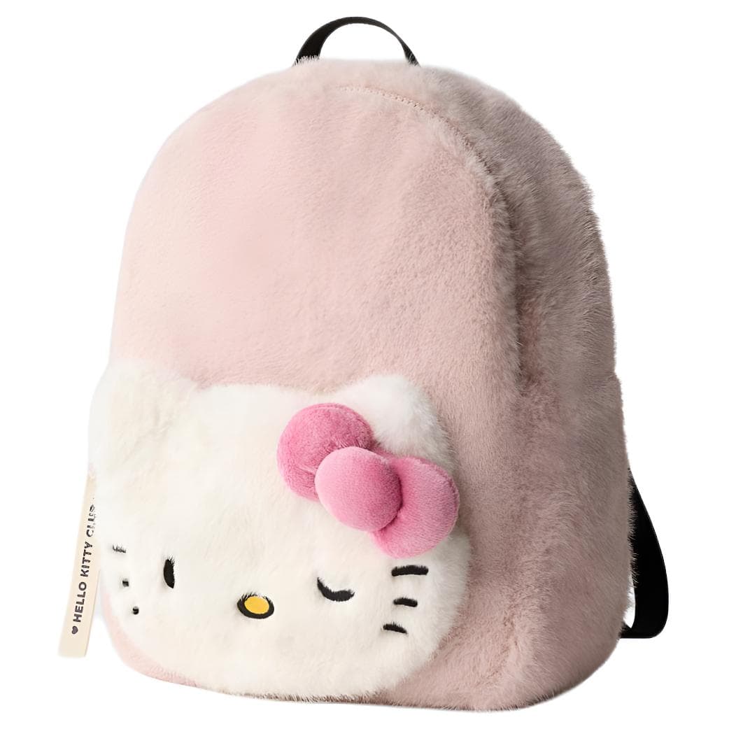 Рюкзак ZARA Sanrio Коллаборация Hello Kitty Милый и Симпатичный Полиэстеровый Рюкзак Стандартный (Standard) Женский - изображение 2