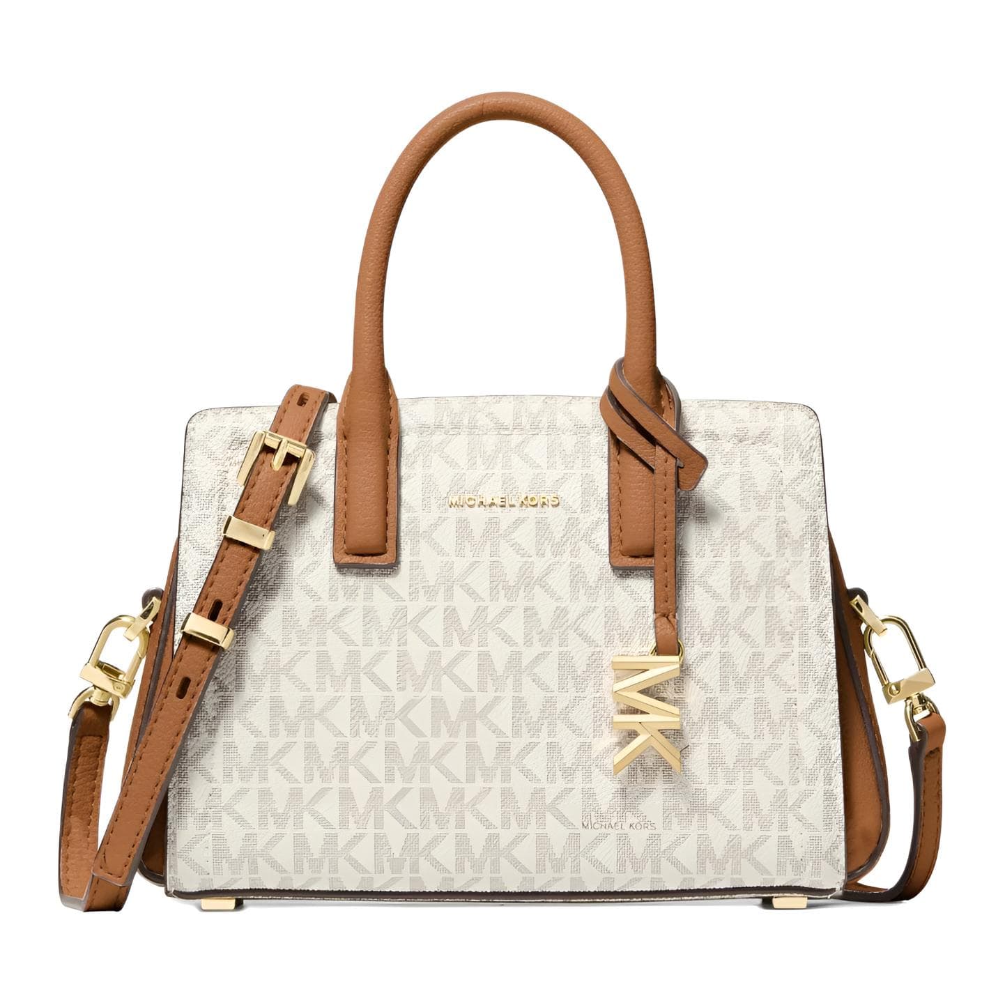 Сумка MICHAEL KORS Laila Искусственная кожа Сумка Мини Женская Ванильный Белый и Коричневый Желудь - изображение 1