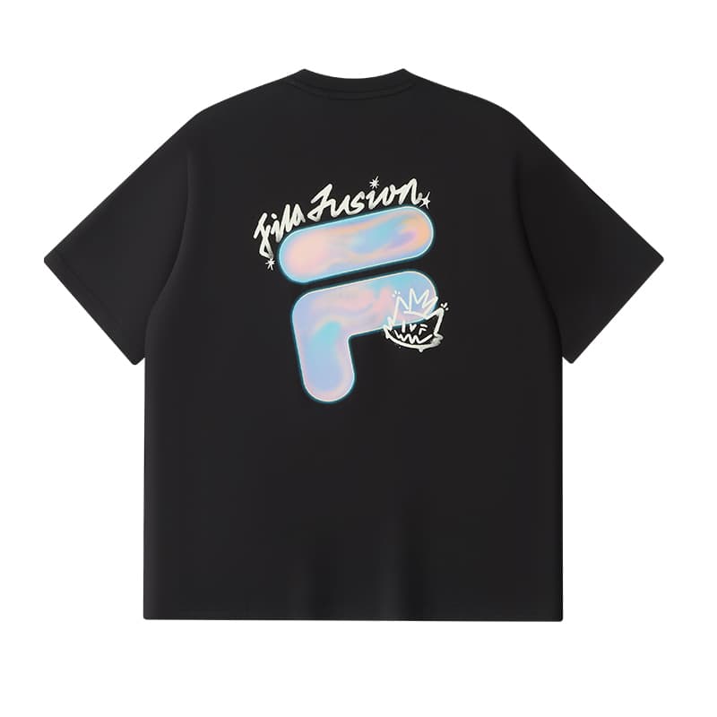 Футболка FILA FUSION T-Shirt Унисекс Глубокий Черный - изображение 2