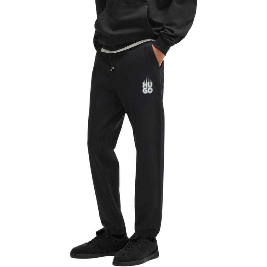 Штаны HUGO BOSS SS25 Вязаные тренировочные брюки мужские черные - изображение 2