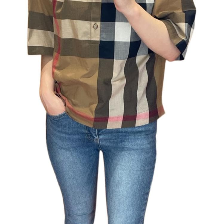 Блузка Burberry Тауповые Женские Рубашки - изображение 2