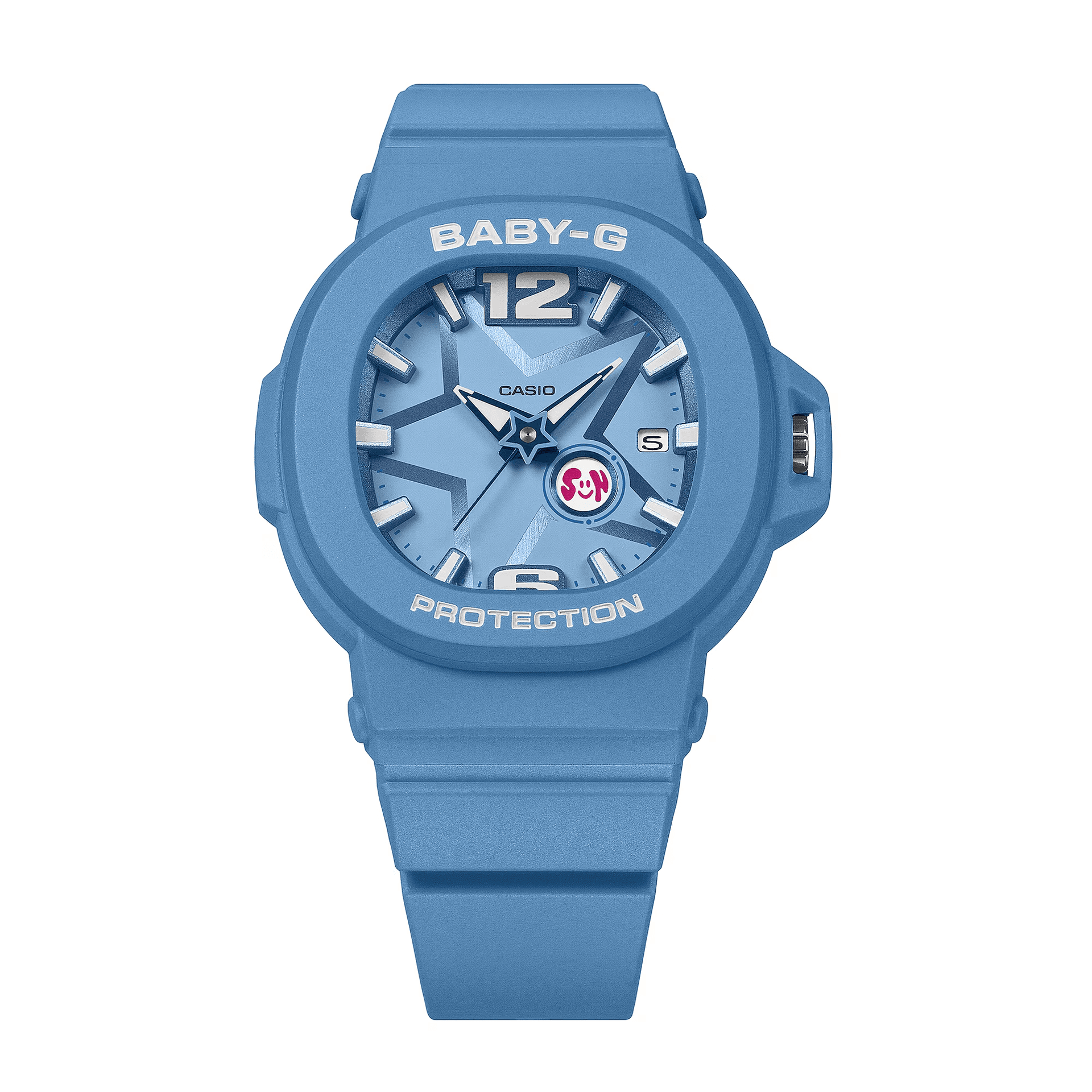 Часы Casio Малыш G Кварцевый механизм Смола Шнуровка Часы Женские Часы Синий циферблат - изображение 2