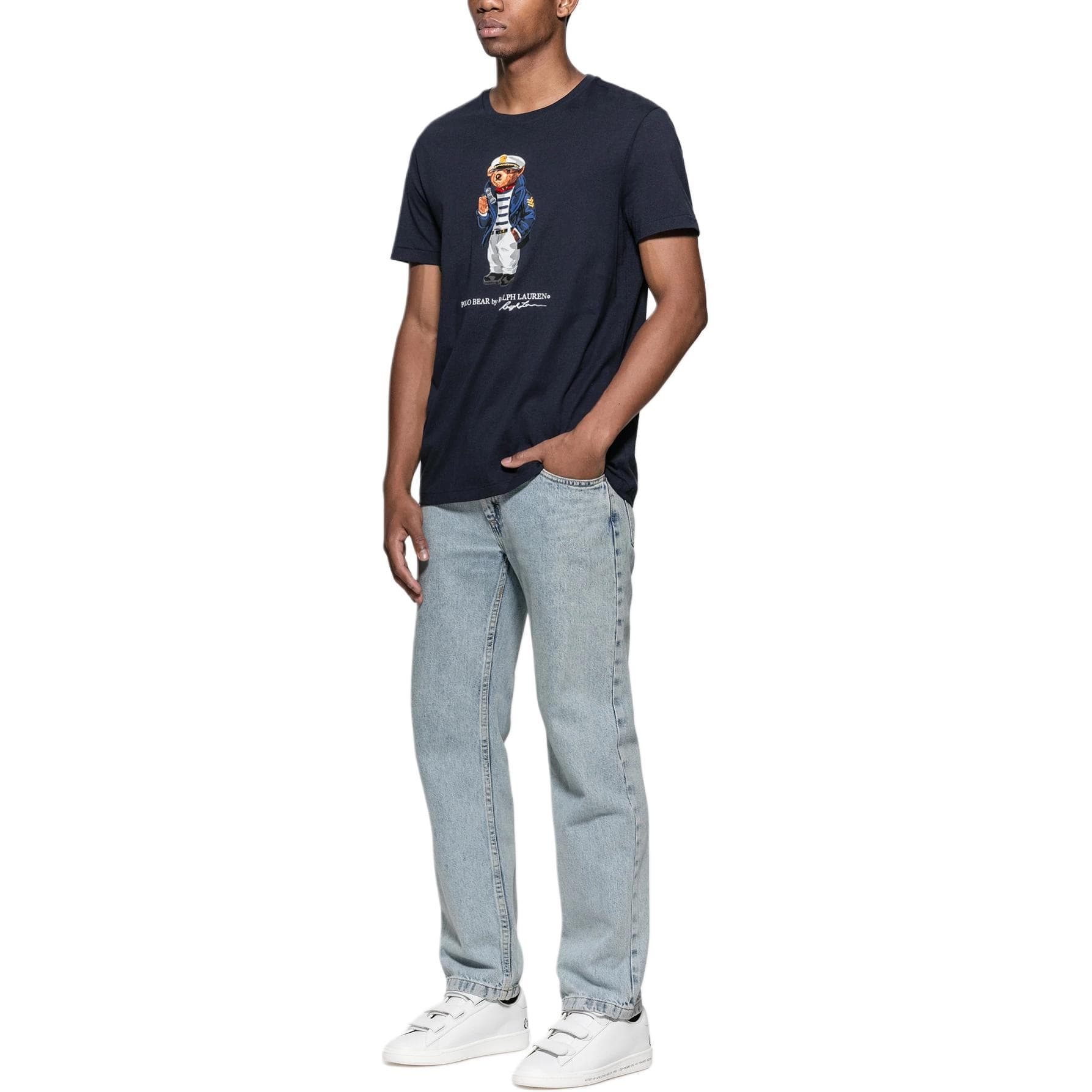 Футболка Polo Ralph Lauren SS24 Captain Bear Tee Navy — фото 3