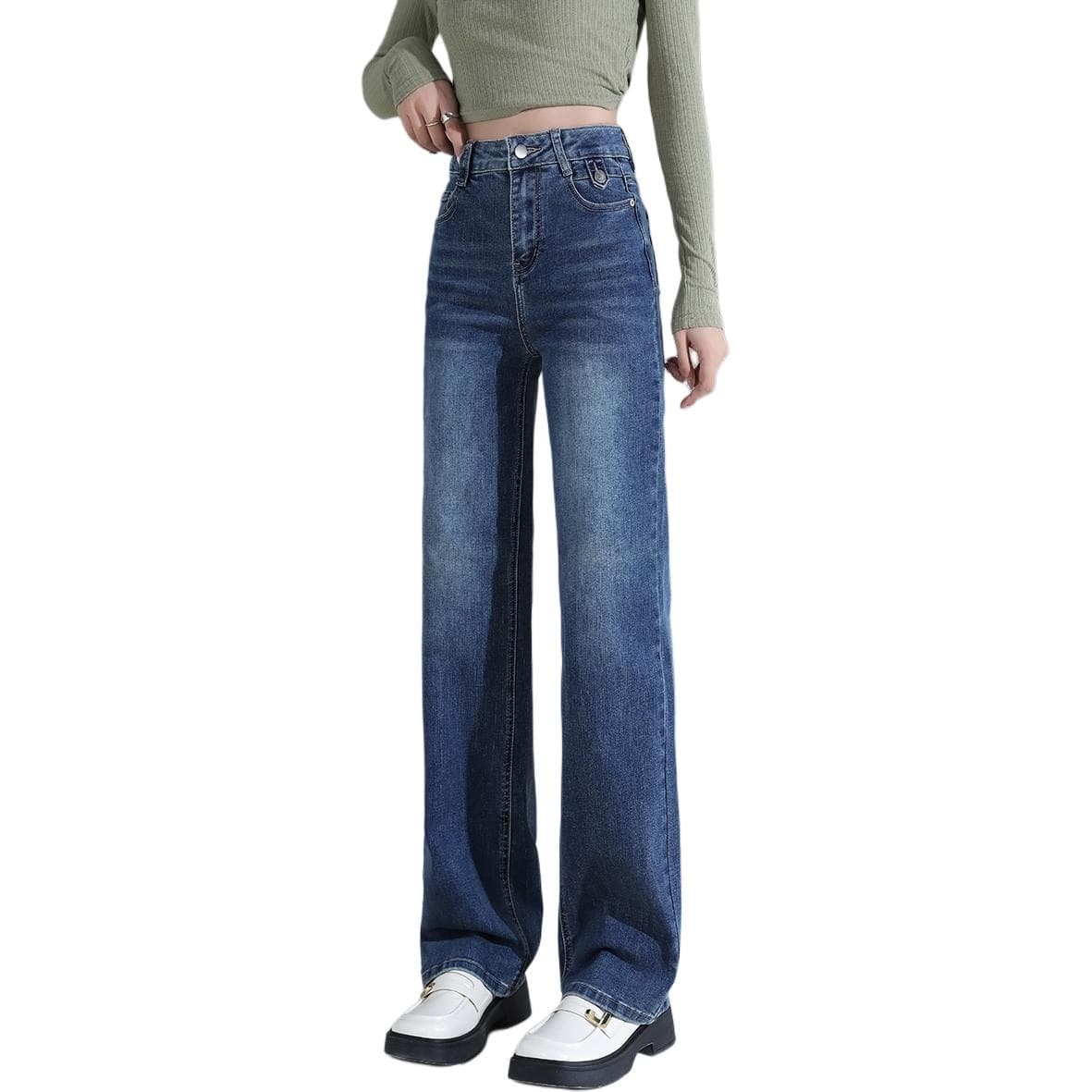 Джинсы Tonlion Medium Blue Women's Jeans Тонлион Средне-синие Женские Джинсы - изображение 1