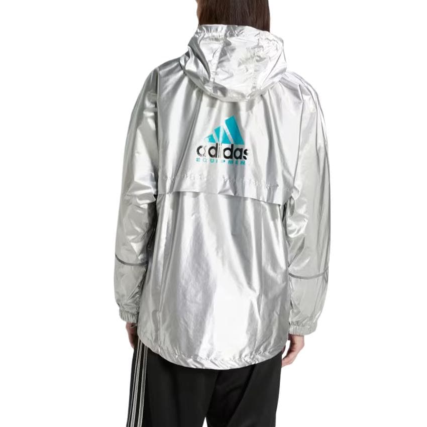Ветровка Adidas Оборудование Металлик WINDBREAKER Тренчкот Мужской Металлик Серебряный - изображение 4