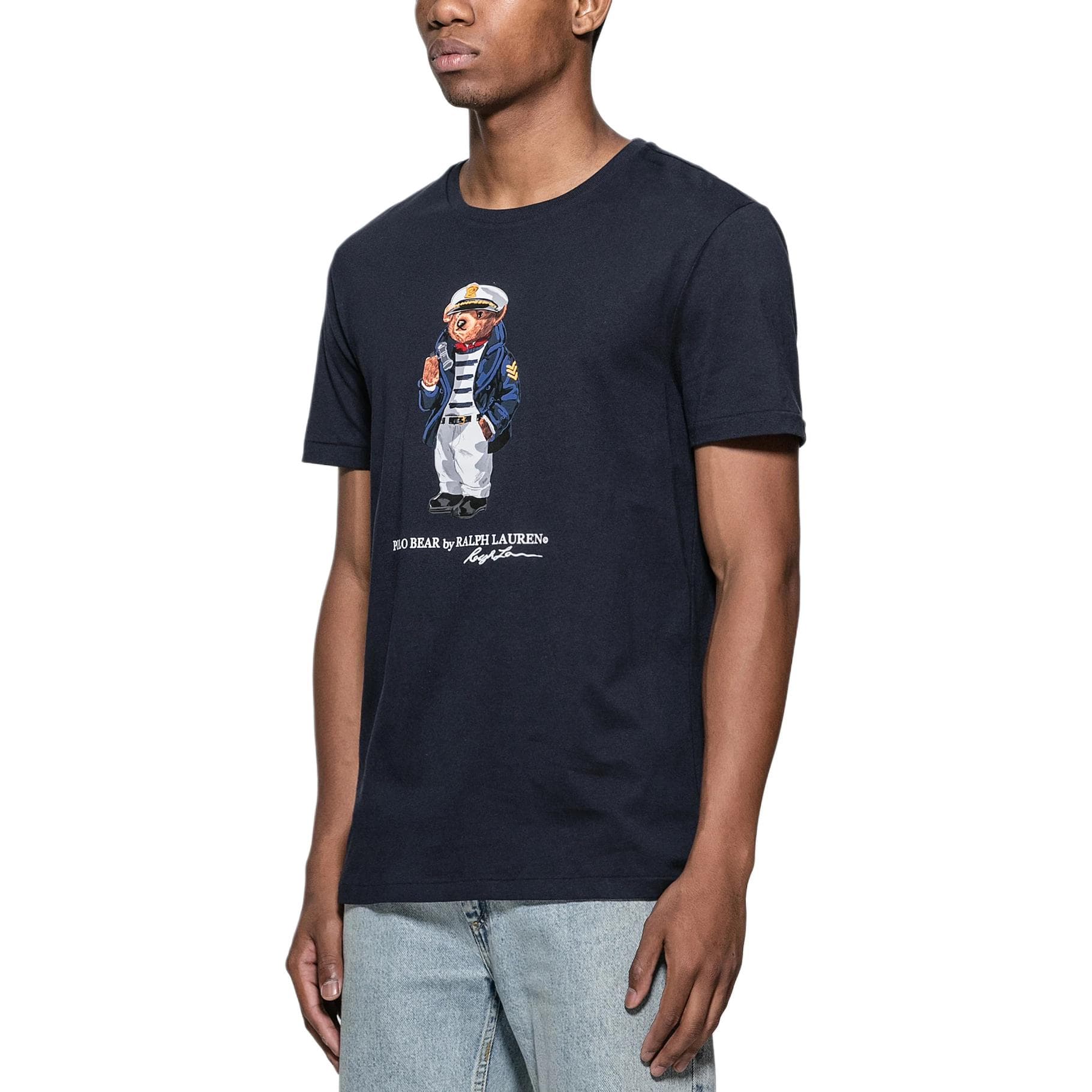 Футболка Polo Ralph Lauren SS24 Captain Bear Tee Navy — фото 2