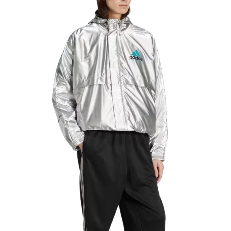 Ветровка Adidas Оборудование Металлик WINDBREAKER Тренчкот Мужской Металлик Серебряный - изображение 3
