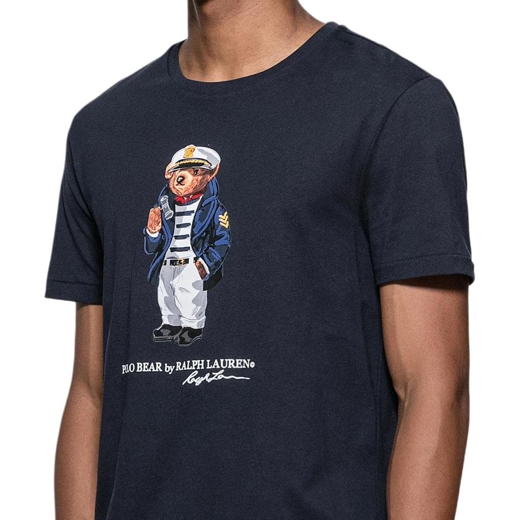 Футболка Polo Ralph Lauren SS24 Captain Bear Tee Navy — фото 5