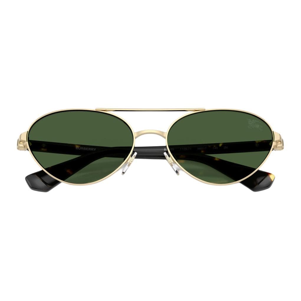 Солнцезащитные очки Burberry Металлические Aviator Солнцезащитные очки Женские Золото - изображение 3