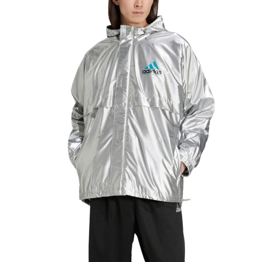 Ветровка Adidas Оборудование Металлик WINDBREAKER Тренчкот Мужской Металлик Серебряный - изображение 2
