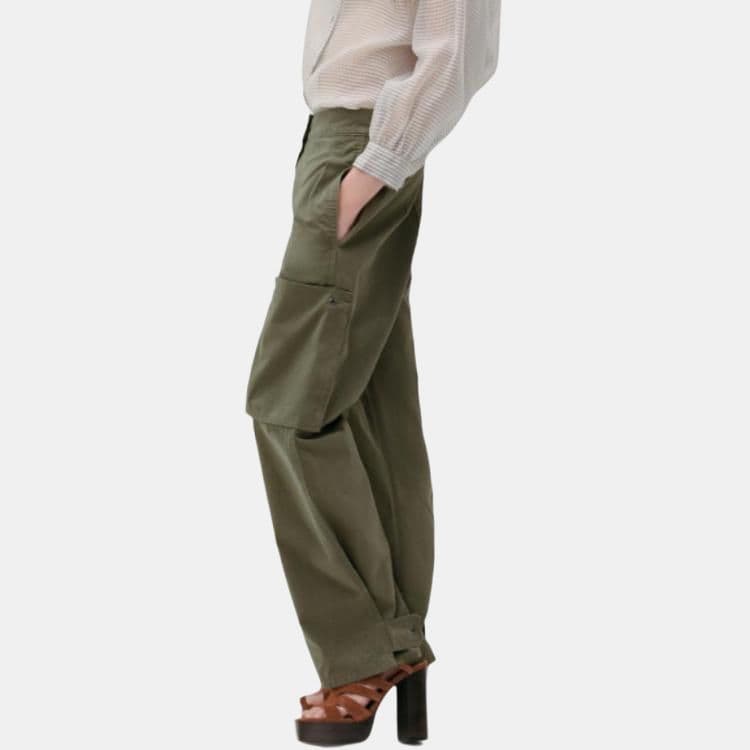 ZARA Зеленые Женские Карго Брюки - изображение 3