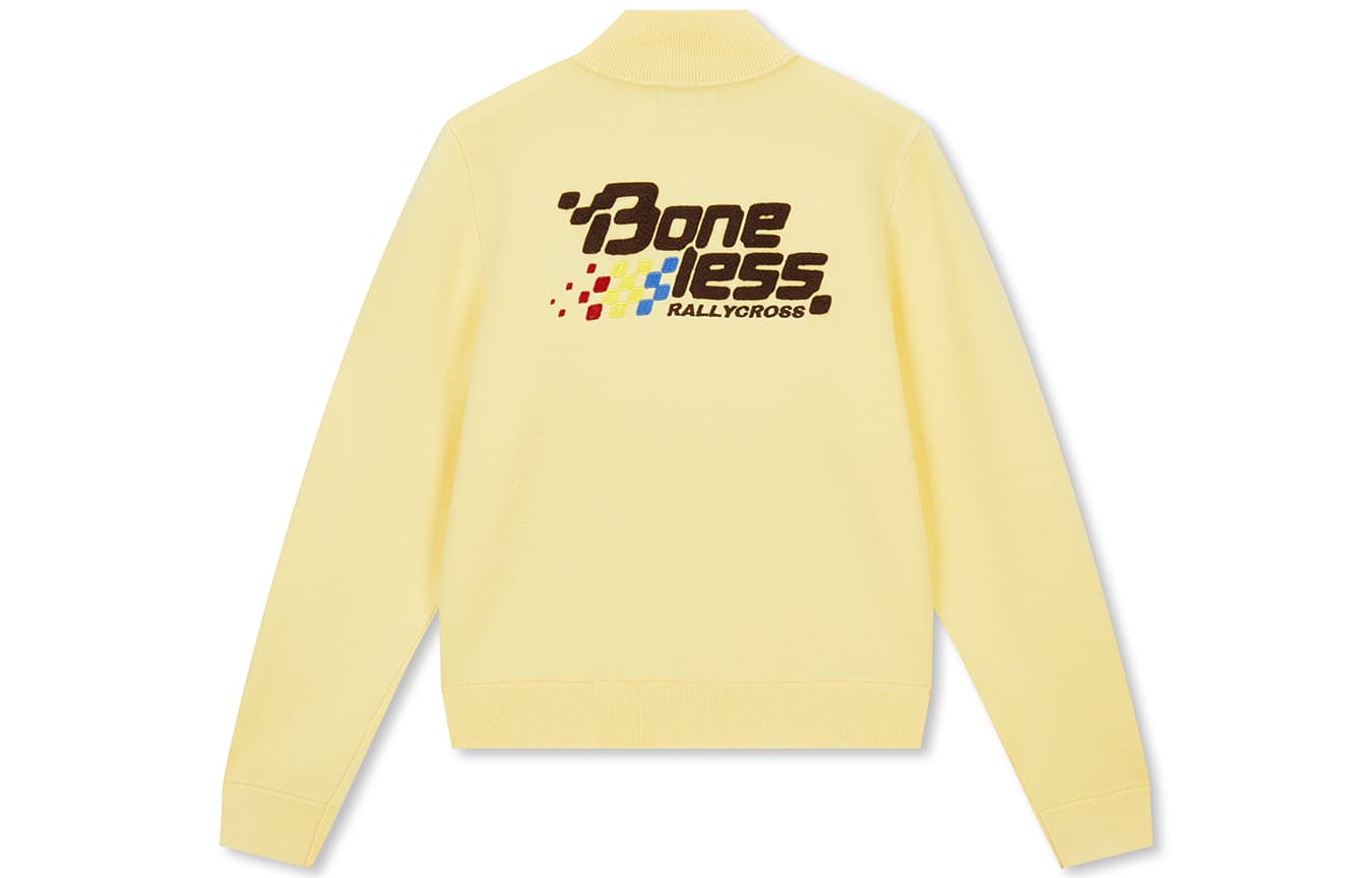 Кофта BONELESS Карамельный двигатель Трикотаж с вышивкой и воротником-стойкой - изображение 2