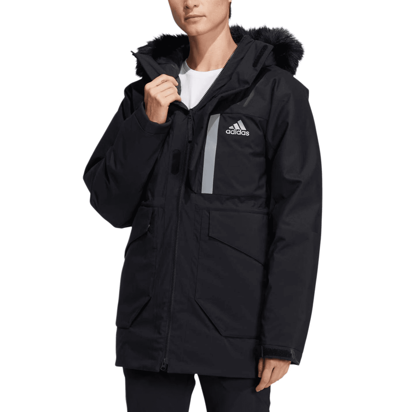 Зимняя куртка adidas Fur Hood Down Parka - изображение 5