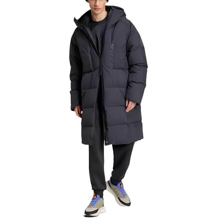 Зимняя куртка Adidas Мужские Черные Пуховики - изображение 2