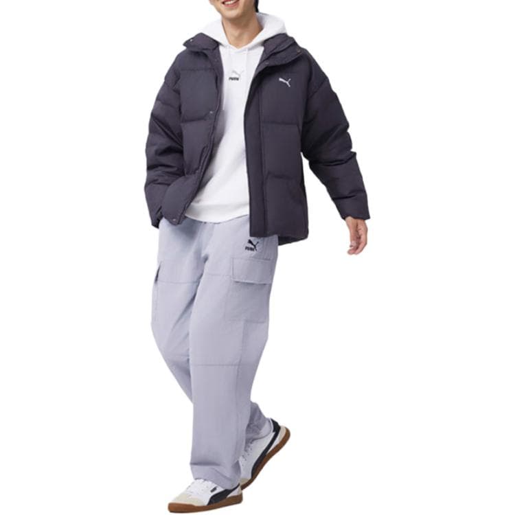 Зимняя куртка PUMA CLASSICSRELAXED Пуховик WARMCELL Пуховик Унисекс Угольно-черный - изображение 4