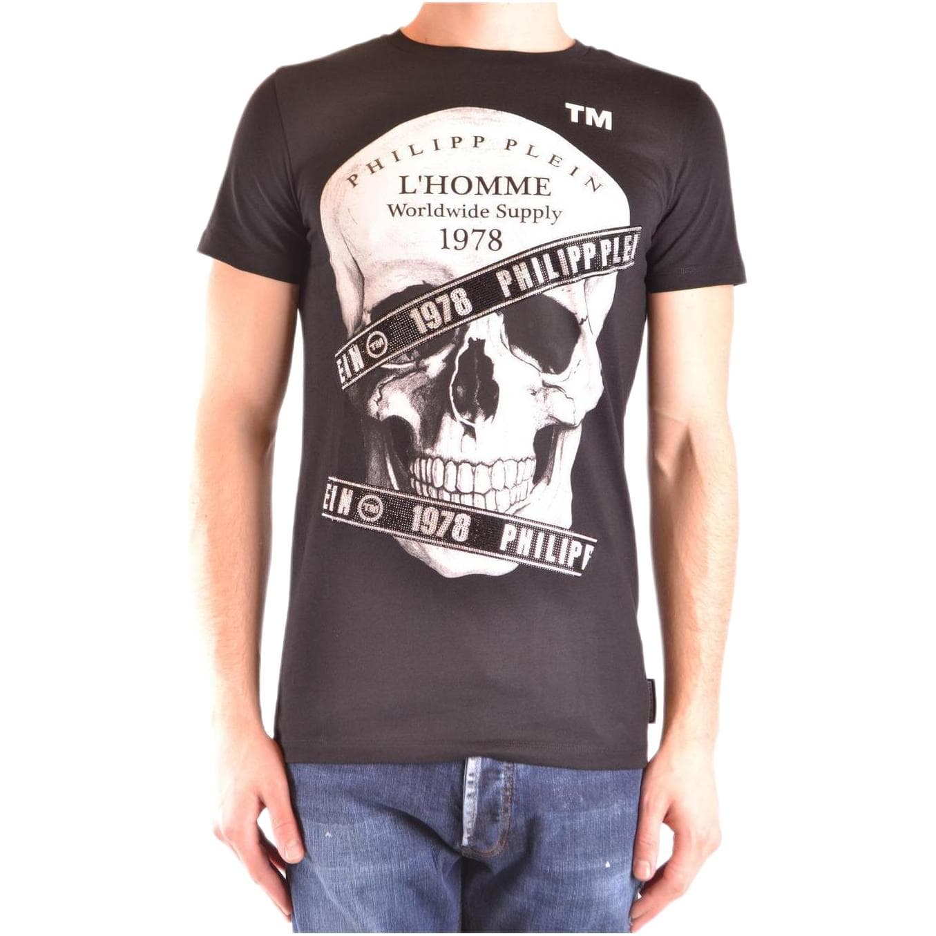 Футболка PHILIPP PLEIN Мужские черные рубашки T - изображение 1