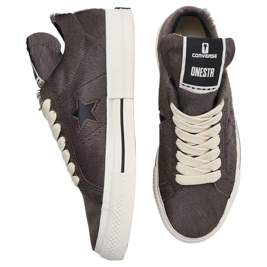 Кроссовки Rick Owens DRKSHDW HO25 ONESTR X Конверс Коллаборация Onestr Low Скейтборд Обувь Унисекс Темно-Серый - изображение 5