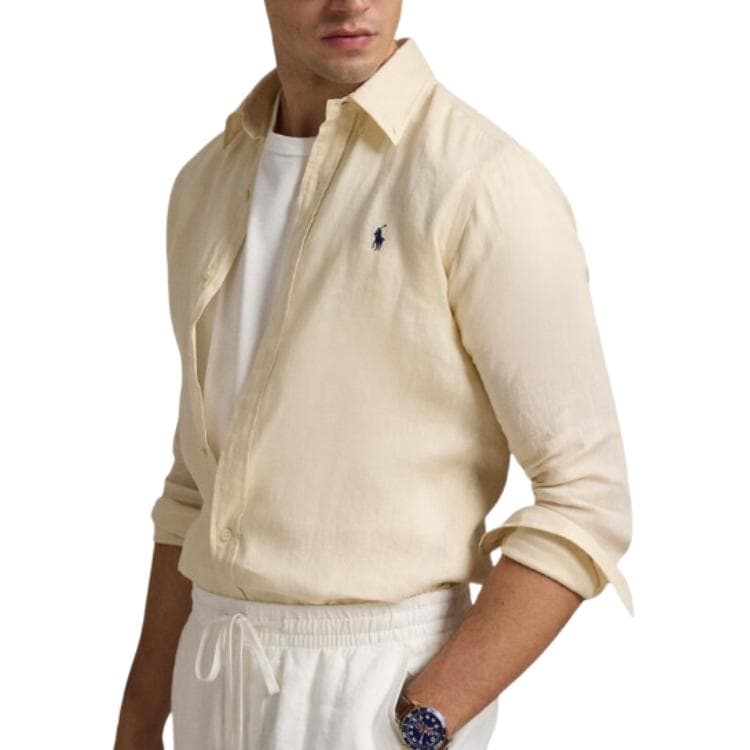Рубашка Polo Ralph Lauren Мужская Бежевая Рубашка - изображение 3